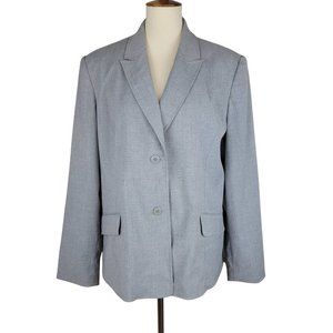Style & Co. Collection Grey Single Breasted Two Button Classic Blazer Size 16
